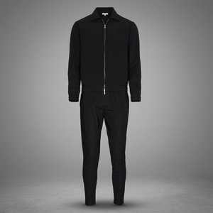 2025 New High Quality Flared Winter 100% Cotton Breathable <b>Fleece</b> Long Sleeve Streetwear Tracksuit Sets for Unisex - Product Image 2