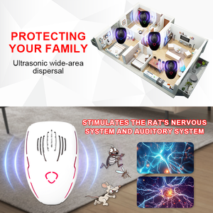 Mới nhất thiết kế Getter thương hiệu điện tử siêu âm rat Repellent sứ rat bẫy chống gặm nhấm can thiệp Pest <span class=keywords><strong>Repeller</strong></span> - Product Image 5