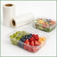 Film de couverture CPE transparent anti-buée thermoscellable avec finition brillante et pelable pour barquettes APET de qualité alimentaire (en rouleaux)