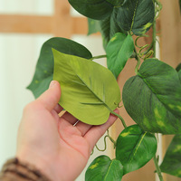 Plante artificielle D447 personnalisée, feuille de Pothos verte, feuille de vigne, ignifuge B1, 2m de hauteur, pour mariage