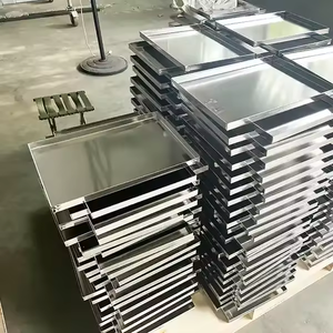 Bandeja para hornear de horno de aluminio de grado alimenticio comercial 60*40, bandeja de secado de doble filo, hoja para hornear, horno de doble filo, plato para hornear, bandeja para pasteles - Product Image 1