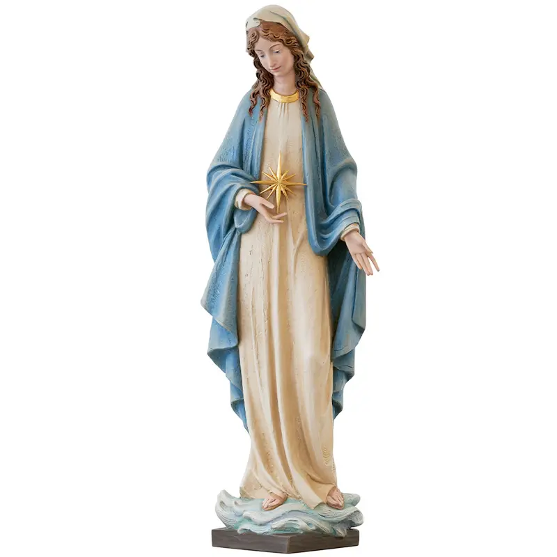 סיטונאי אלוהים פסלי polyresin צלמית פיסול מותאם אישית שרף קתולי דתי מלאכות בתולה מרי פסלי