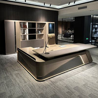 Ensemble de bureau de direction ergonomique moderne YSYG avec chaise en bois durable, écologique, résistante à l'eau et design modulaire