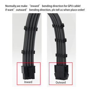 Kit di prolunga cavi PSU personalizzabile 18AWG 30cm con guaina Mod ATX EPS 8-Pin PCI-E in PVC grigio per computer, certificato ROHS, disponibile! - Product Image 6