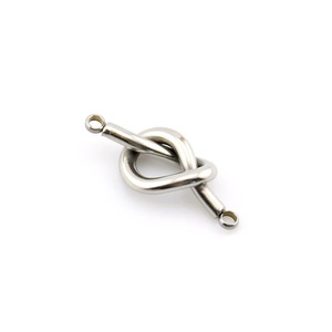 Composants de bijoux en acier inoxydable en forme de nœud cœur pour bracelets et colliers DIY, style OL tendance, finition lisse - Product Image 3