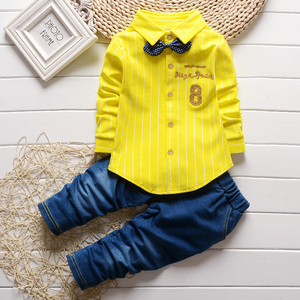 Conjunto de Camisa y Pantalón Vaquero para Niños Pequeños de Alta Calidad al por Mayor - Product Image 1