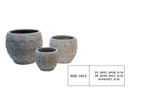 Pots de fleurs en fibre de verre faits à la main, écologiques, à motifs, avec couleur personnalisée pour la décoration intérieure/extérieure et de jardin