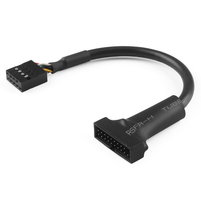 USB 3.0 20/19pin Male USB 2.0 9pin Female Adapter 15/6 Pin PCI Express SATA Converter PVC Insulation Electronic Tin Plated