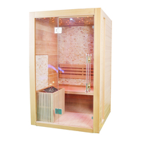 Gran Sala de Sauna de Vapor con Terapia de Sal del Himalaya, Sauna Finlandesa Tradicional de Vapor Seco y Húmedo en Venta