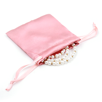 Bestpacking pochette d'emballage de bijoux de luxe sac cadeau en satin de soie avec cordon de serrage stockage de bijoux pochette sac avec logo personnalisé