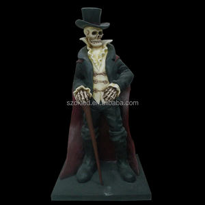 Décoration d'intérieur, sculptures d'art de têtes de <span class=keywords><strong>squelette</strong></span> faites à la main, décoration de fête d'<span class=keywords><strong>Halloween</strong></span>, statue géante de <span class=keywords><strong>squelette</strong></span> en résine et fibre de verre - Product Image 6