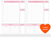 Journal d'objectifs personnalisé A5, classeur Power Planner, impression personnalisée