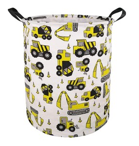 Large Round Storage Basket Waterproof Coated Finishing Basket Kids Baby Bedroom Clothes Toys Storage Laundry Basket