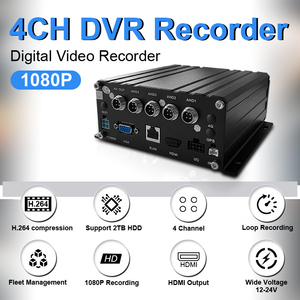 4CH HDD MDVR สำหรับยานพาหนะ, เครื่องบันทึกวิดีโอ VGA 1080P สำหรับรถบรรทุก, 4G/GPS/WIFI เครื่องบันทึกภาพติดตามออนไลน์แบบเรียลไทม์ - Product Image 4