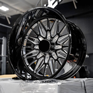 Rines Negros Brillantes de 22, 24 y 26 Pulgadas para Camioneta, Diseño Cóncavo, 8x170 8x180, Ruedas Forjadas Personalizadas para Chevy Silverado <span class=keywords><strong>HD</strong></span> y Sierra <span class=keywords><strong>HD</strong></span> - Product Image 1