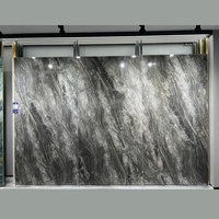 Dalle de Pierre Réelle 1200x2400x9mm, Surface Brillante Pierre Frittée Modèle Complet pour Décoration Intérieure Maison