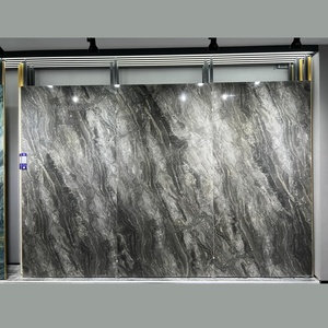 <span class=keywords><strong>Dalle</strong></span> de Pierre Réelle 1200x2400x9mm, Surface Brillante Pierre Frittée Modèle Complet pour Décoration Intérieure Maison - Product Image 3