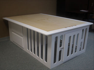 Camas perreras de madera integradas personalizadas con compartimentos de almacenamiento para personas y mascotas Estilo de diseño chino - Product Image 2