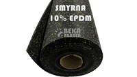 Rollo de Suelo de Goma Comercial de 4mm-10mm Negro con 10% de Partículas de EPDM de Alta Densidad, Antideslizante, Resistente al Fuego Clase E, Absorción de Impactos