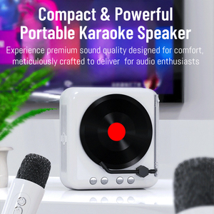 Retro Vinyl Phong Cách Không Dây Bluetooth Loa Gợn Thiết Kế Ghi Âm Máy Nghe Nhạc Xách Tay Loa Nhỏ Quà Tặng - Product Image 6