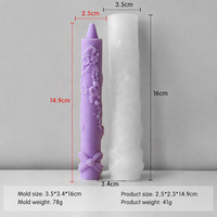 Cetakan Lilin Silikon Seri Pernikahan 3D Botol Sampanye Gaun Pengantin Gelas Bunga Mawar Cetakan Lilin Aromaterapi untuk DIY Pernikahan
