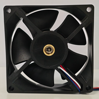 Ventilateur axial DC 3 pouces 8025 5V 12V 24V 48V 5 pales à roulement à billes 8000 tr/min 88 CFM 80x80x25mm Ventilateurs de refroidissement