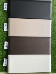 3D Multi-Functionสีแดงโฟมแผงอะคูสติกผนังผ้าสีสันสดใสหนังFauxหัวเตียงผนัง - Product Image 6