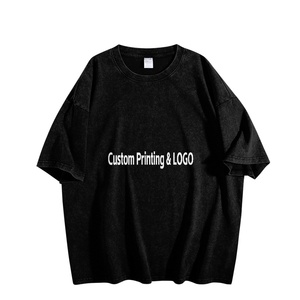 Camisetas de Algodón 100% Lavado con Impresión 2D de LOGO Personalizado en 3 Días, Fabricadas en EE. UU., Envío <span class=keywords><strong>Gratis</strong></span>, MOQ-1, Camisetas Oversize para Hombre con Diseño de Copo de Nieve - Product Image 1