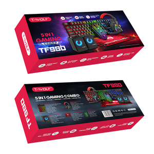 T-WOLF TF880 5IN1 Wired <strong>Gaming</strong> <strong>Keyboard</strong> <strong>Mouse</strong> Mousepad Headset Headphones Speaker Combos Set 104 Keys <strong>Gaming</strong> <strong>Keyboard</strong> Set for Pc - Product Image 6