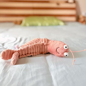 JC 2025 желе CATT Sheldon креветки розовый Богомол креветки супер мягкая плюшевая игрушка 22 см PP Хлопок постираемый Одеяло Унисекс - Product Image 3