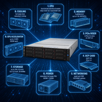 Serveur en rack SR668 V2 2U, double processeur Xeon 3e génération, DDR4-3200, PCIe 4.0, calcul HPC d'entreprise, testé