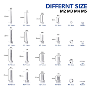 880pcs Stainless Steel <b>Bolts</b> Nuts Set M2 M3 <b>M4</b> M5 Hexagon Socket Cap Head Allen <b>Bolts</b> Din Standard Plain Nut Kits for Suppliers - Product Image 4