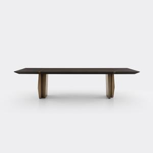 Studio Design nuovo arrivo realizzato su ordinazione di lusso sala da pranzo per conferenze in rovere noce di castagno bronzo tavolo da pranzo - Product Image 1