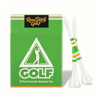 Tee de golf en bois personnalisé avec logo, tee en plastique personnalisé, sac en bois, boîte à cigarettes en bambou, emballage en vrac personnalisé, pochette pour marqueurs