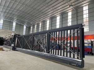 Bền nhôm tự động trượt centilever đường lái xe hàng rào cổng động vật gặm nhấm bằng chứng chống oxy hóa biệt thự màu xám trường công nghiệp - Product Image 5