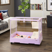 Cage pour animaux de compagnie multicolore en métal durable avec roue Cage pour animaux de compagnie Cage pour lapins Cage pour hamsters à vendre