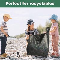 Sacs de courses réutilisables en plastique noir personnalisés YC, sacs à bandoulière épais et résistants pour les commerces de proximité