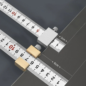 New kim loại Thợ Mộc Mộc vuông gỗ công cụ làm việc mộc thép cai trị định vị giới hạn khối đo Mark Gauge - Product Image 5