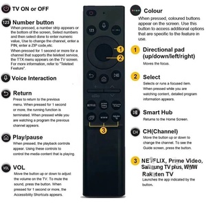 Nuevo <span class=keywords><strong>Control</strong></span> Remoto por Voz Universal RM-G2500 con Bluetooth para Televisores Inteligentes <span class=keywords><strong>Samsung</strong></span> QLED UHD <span class=keywords><strong>4K</strong></span> LCD LED TU8000 RU9000 Q60T Q70T Q80T - Product Image 2