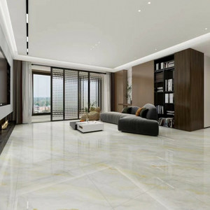 กระเบื้องปูพื้นเซรามิกเคลือบเงาสีทองลายดาว 750X1500 มม. สำหรับห้องนั่งเล่นวิลล่า ล็อบบี้โรงแรม ป้องกันการลื่น หรูหรา - Product Image 4