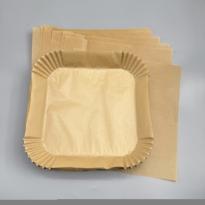 Papier sulfurisé personnalisé pour friteuse à air, jetable, antiadhésif, de qualité alimentaire, pour la cuisson et la rôtissure en friteuse à air - Product Image 6