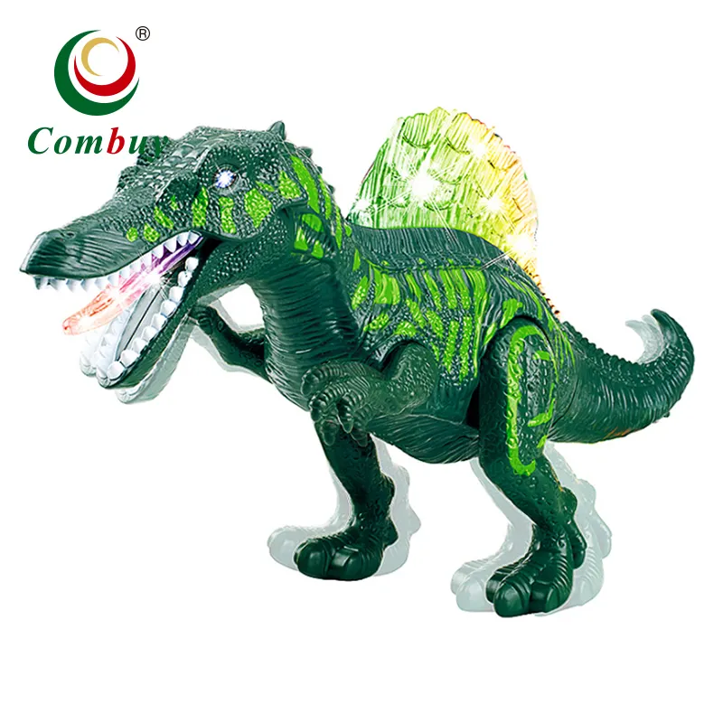 Cartoon simulation sound light walking electric dinosaur toys