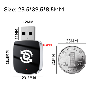 อะแดปเตอร์ CarPlay ไร้สายสำหรับรถยนต์ รองรับ Android Auto, Mirror Link, Airplay แบบ 4 in 1 ขนาดเล็ก ใช้พอร์ต USB - Product Image 5