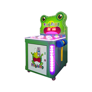 เครื่องเกมอาร์เคดแบบเครนโลหะลดราคาสุดฮอต Crazy Hitting Frog & Frog Jump Coin Pusher งานแฮนด์เมด 220V ทำจากไม้ สนุกสนานสำหรับเด็กๆ เหมาะสำหรับศูนย์เกม - Product Image 5