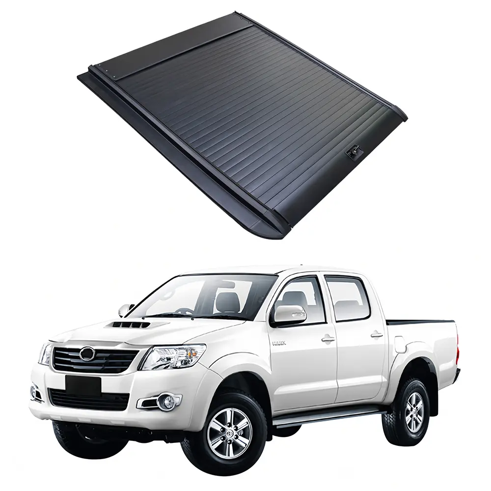 Accesorios para coche 4x4, persiana enrollable de aluminio retráctil, cubierta de tonneau enrollable para Toyota hilux vigo