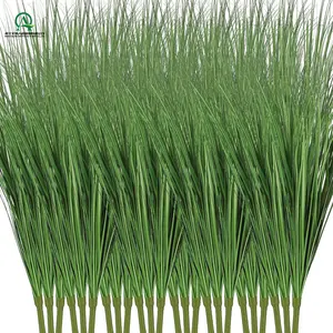 Yapay bitkiler uzun boylu soğan çim yeşillik UV dayanıklı açık bitkiler ev çalılar için buğday çim ev odası bahçe dekor