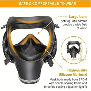 Masker <span class=keywords><strong>Respirator</strong></span> kualitas industri, masker Gas wajah penuh dengan filter <span class=keywords><strong>Respirator</strong></span> - Product Image 4