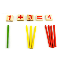 Jouets en Bois Montessori d'Apprentissage Précoce Éducatifs pour Bébé, Jeux d'Initiation aux Chiffres et Bâtonnets de Comptage Mathématiques pour Enfants Filles et Garçons