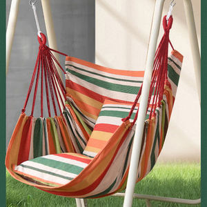 Hamaca resistente para colgar en interiores, cuerda de algodón, columpio redondo, hamaca de lona gruesa con almohadas - Product Image 6