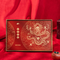 Décoration de table rectangulaire de style chinois avec symboles Dragon et Cheval pour la maison, le bureau ou l'environnement de travail – Écologique et de haute qualité